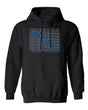 Gonzaga Bulldogs Hooded Sweatshirt - Diagonal Echo Gonzaga