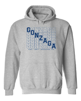 Gonzaga Bulldogs Hooded Sweatshirt - Diagonal Echo Gonzaga