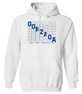 Gonzaga Bulldogs Hooded Sweatshirt - Diagonal Echo Gonzaga