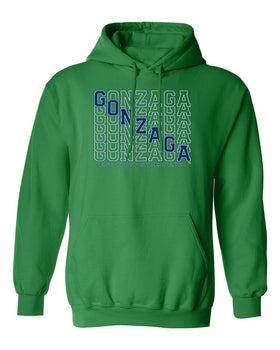 Gonzaga Bulldogs Hooded Sweatshirt - Diagonal Echo Gonzaga