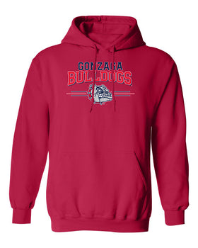 Gonzaga Bulldogs Hooded Sweatshirt - Gonzaga Bulldogs 3 Stripe