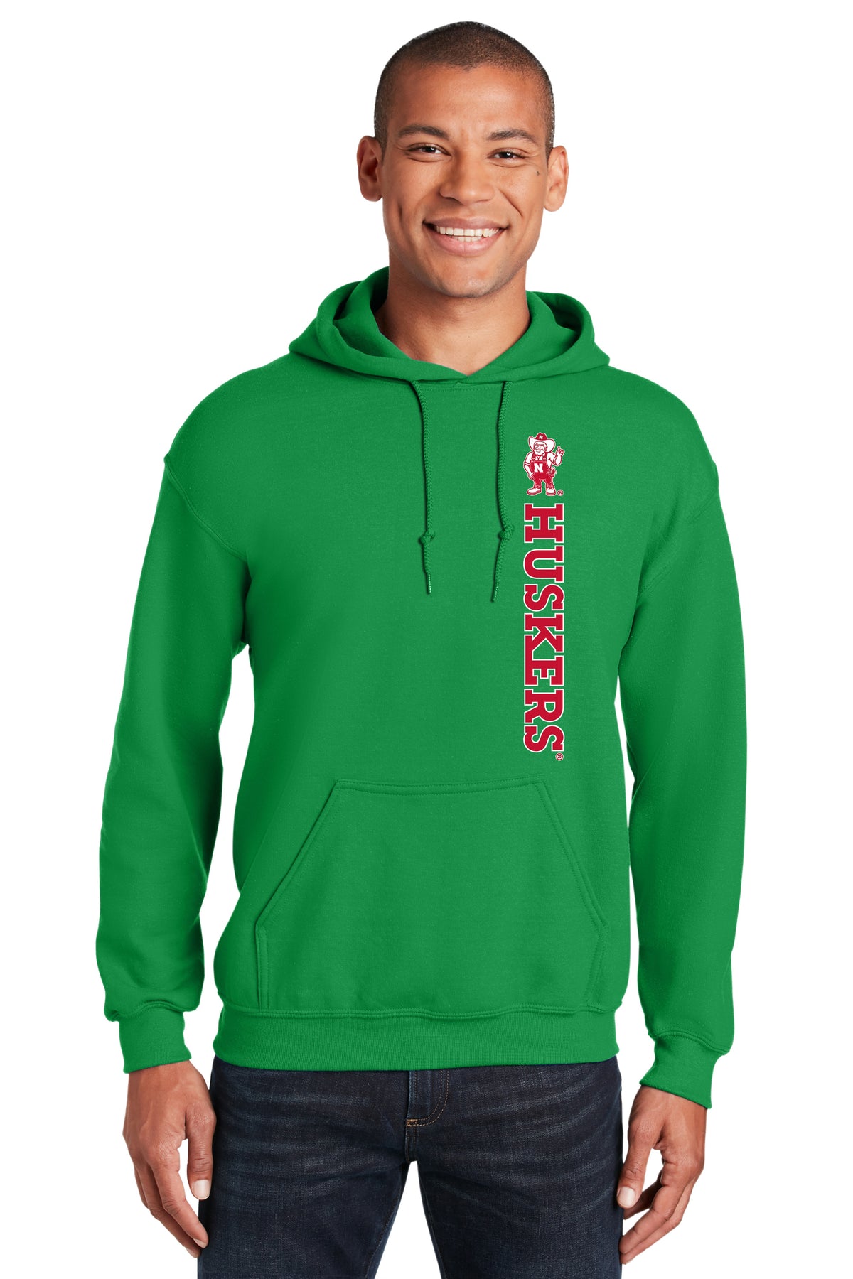 Nebraska Huskers Hooded Sweatshirt - Vertical Huskers Herbie Husker