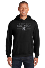 Nebraska Huskers Hooded Sweatshirt - Nebraska Blackout Block N