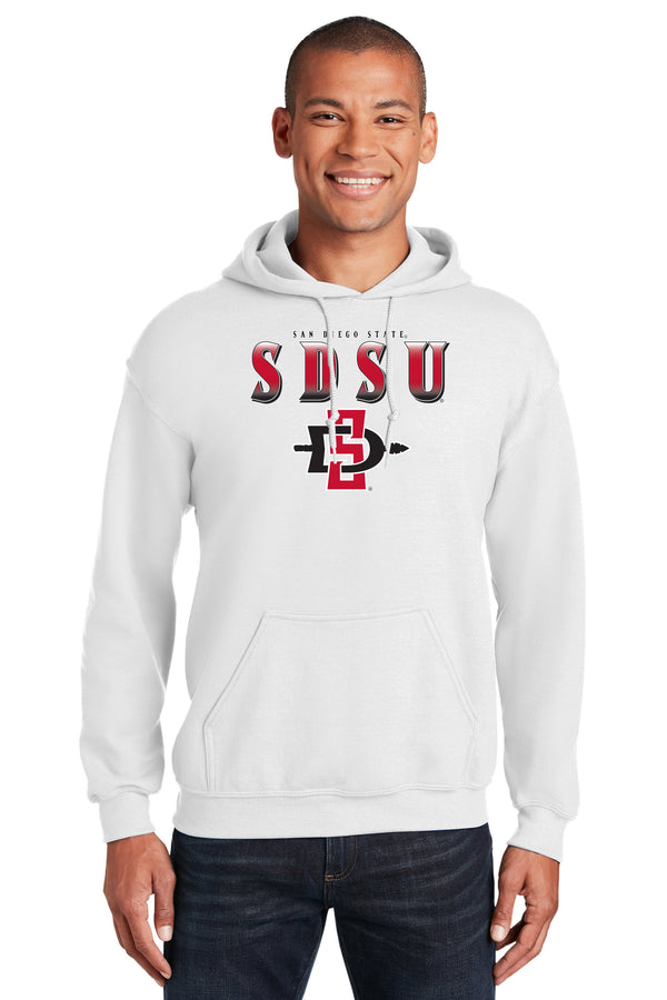 San Diego State Aztecs Hooded Sweatshirt - SDSU Full Color Fade Aztecs Logo