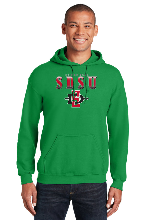 San Diego State Aztecs Hooded Sweatshirt - SDSU Full Color Fade Aztecs Logo