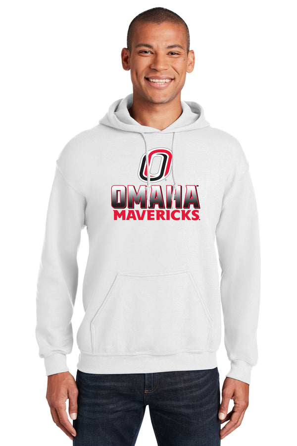 Omaha Mavericks Hooded Sweatshirt - Full Color Fade Omaha