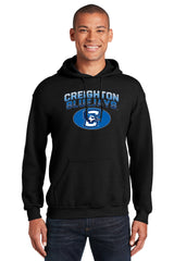 Creighton Bluejays Hooded Sweatshirt - Full Color Fade Primary Logo Oval