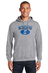 Creighton Bluejays Hooded Sweatshirt - Full Color Fade Primary Logo Oval