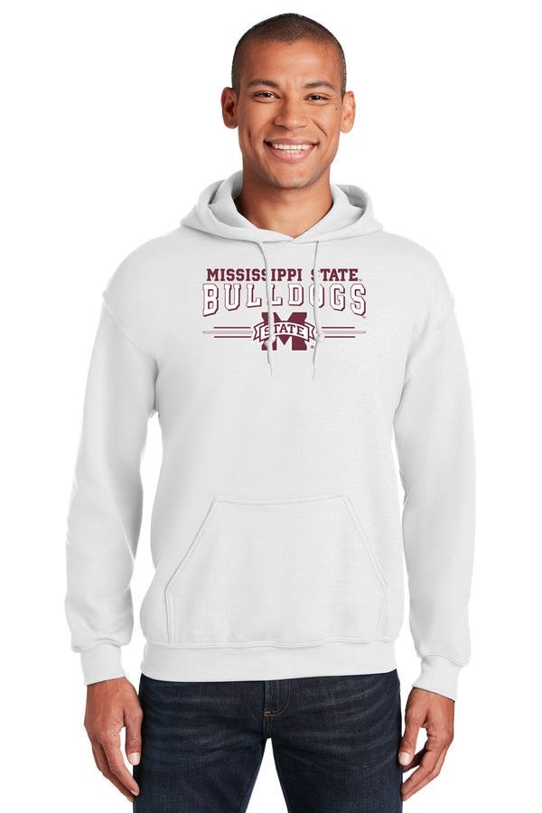 Mississippi State Bulldogs Hooded Sweatshirt - MSU Bulldogs 3-Stripe