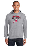 Utah Utes Hooded Sweatshirt - Full Color Fade Utah Utes Logo