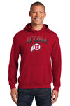 Utah Utes Hooded Sweatshirt - Full Color Fade Utah Utes Logo