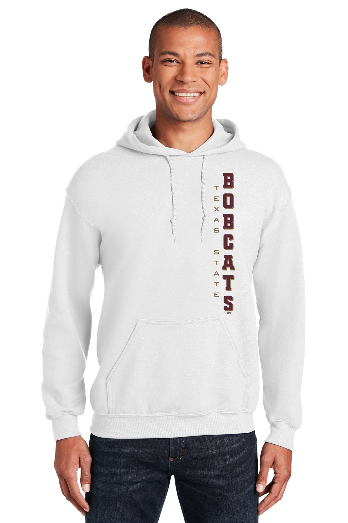 Texas State Bobcats Hooded Sweatshirt - Vertical Texas State Bobcats
