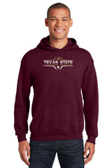 Texas State Bobcats Hooded Sweatshirt - Striped Texas State Football Laces