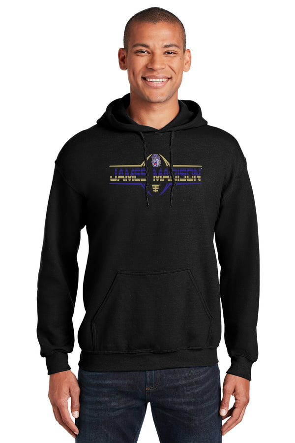 James Madison Dukes Hooded Sweatshirt - Striped James Madison Football Laces