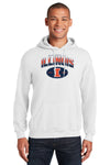 Illinois Fighting Illini Hooded Sweatshirt - Full Color Fade Illinois Arch