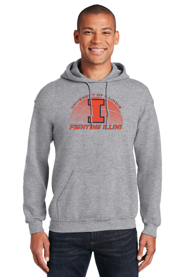 Illinois Fighting Illini Hooded Sweatshirt - University of Illinois Basketball