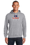 Illinois Fighting Illini Hooded Sweatshirt - Spotlight and Shadow Illinois