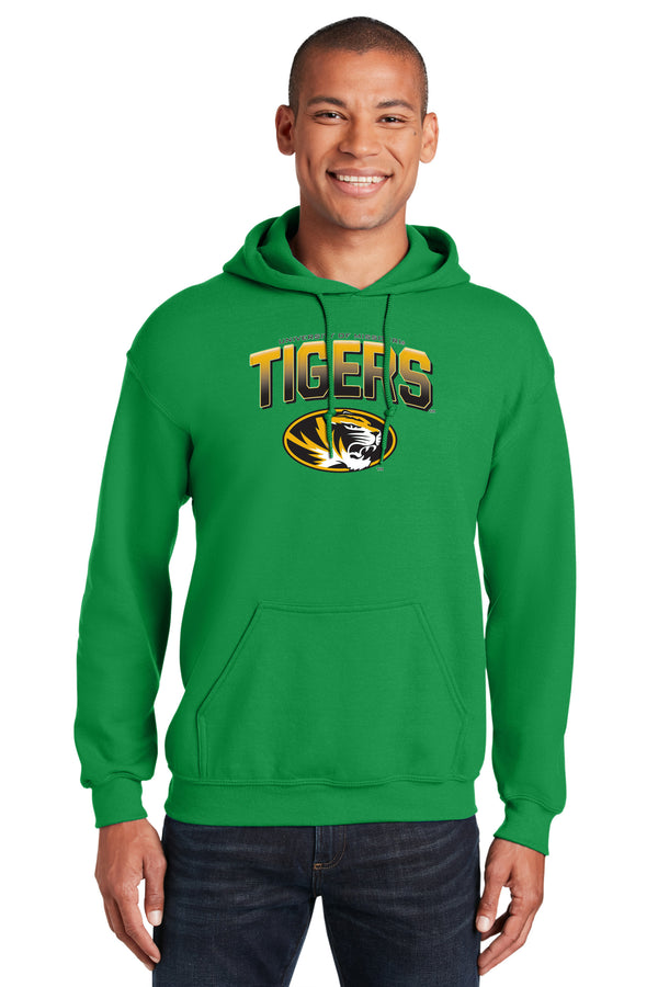 Missouri Tigers Hooded Sweatshirt - Full Color Fade Tigers Logo