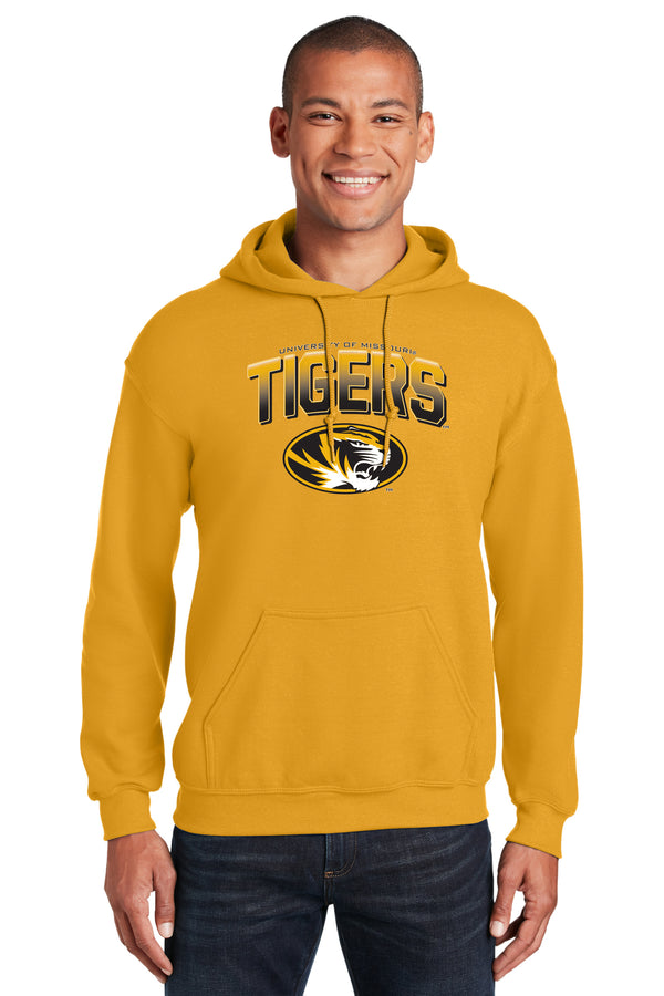 Missouri Tigers Hooded Sweatshirt - Full Color Fade Tigers Logo