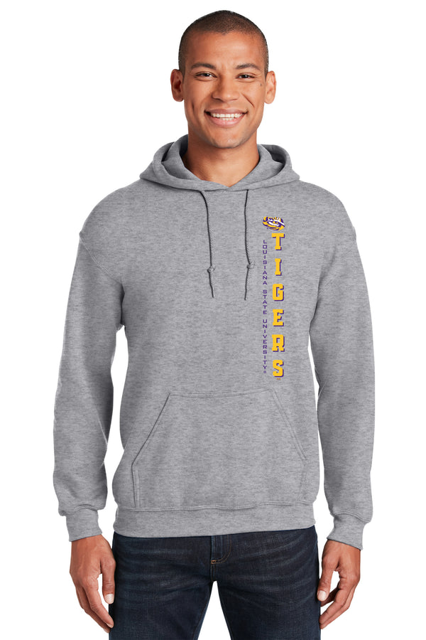 LSU Tigers Hooded Sweatshirt - Vertical Louisiana State University Tigers