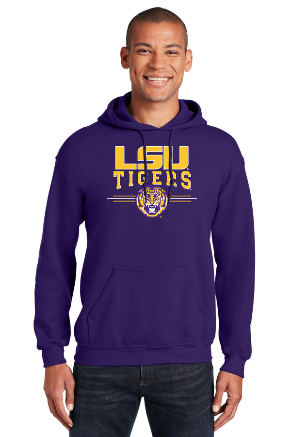 LSU Tigers Hooded Sweatshirt - LSU Tigers 3-Stripe