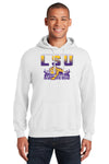 LSU Tigers Hooded Sweatshirt - LSU Tiger Stadium Full Color Fade