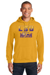 LSU Tigers Hooded Sweatshirt - LSU Tiger Stadium Full Color Fade