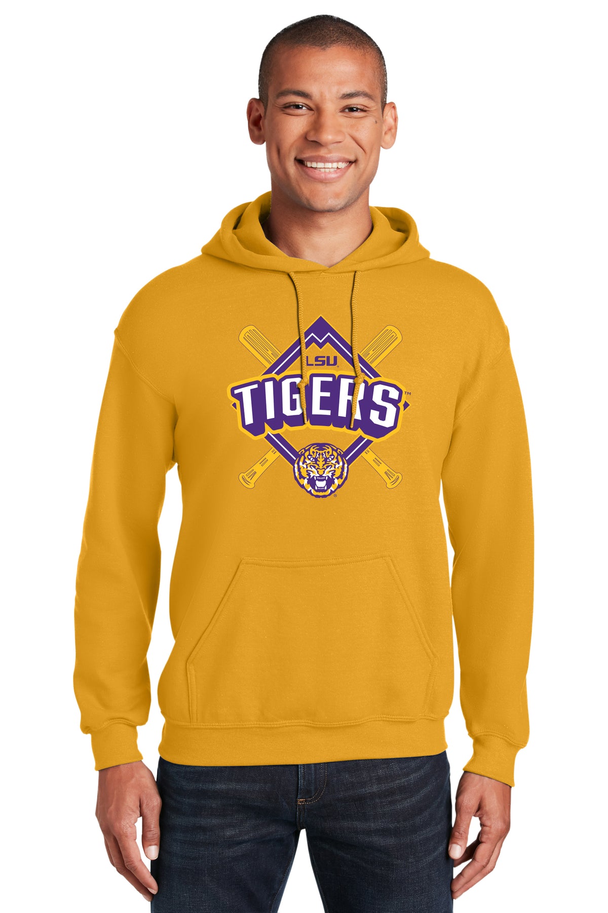LSU Tigers Hooded Sweatshirt - LSU Baseball Diamond