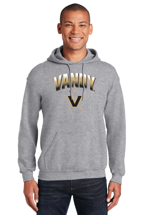 Vanderbilt Commodores Hooded Sweatshirt - Vandy Full Color Arch with Primary