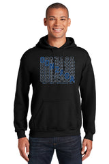 Gonzaga Bulldogs Hooded Sweatshirt - Diagonal Echo Gonzaga