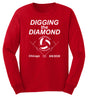 Nebraska Huskers Long Sleeve Tee Shirt - Nebraska Volleyball Digging the Diamond