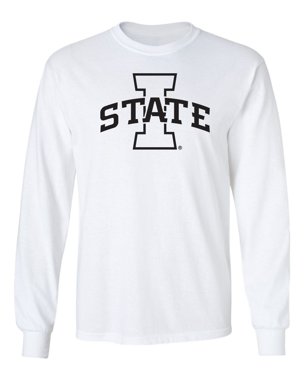 Iowa State Cyclones Long Sleeve Tee Shirt - Primary Logo Black Ink