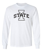 Iowa State Cyclones Long Sleeve Tee Shirt - Primary Logo Black Ink