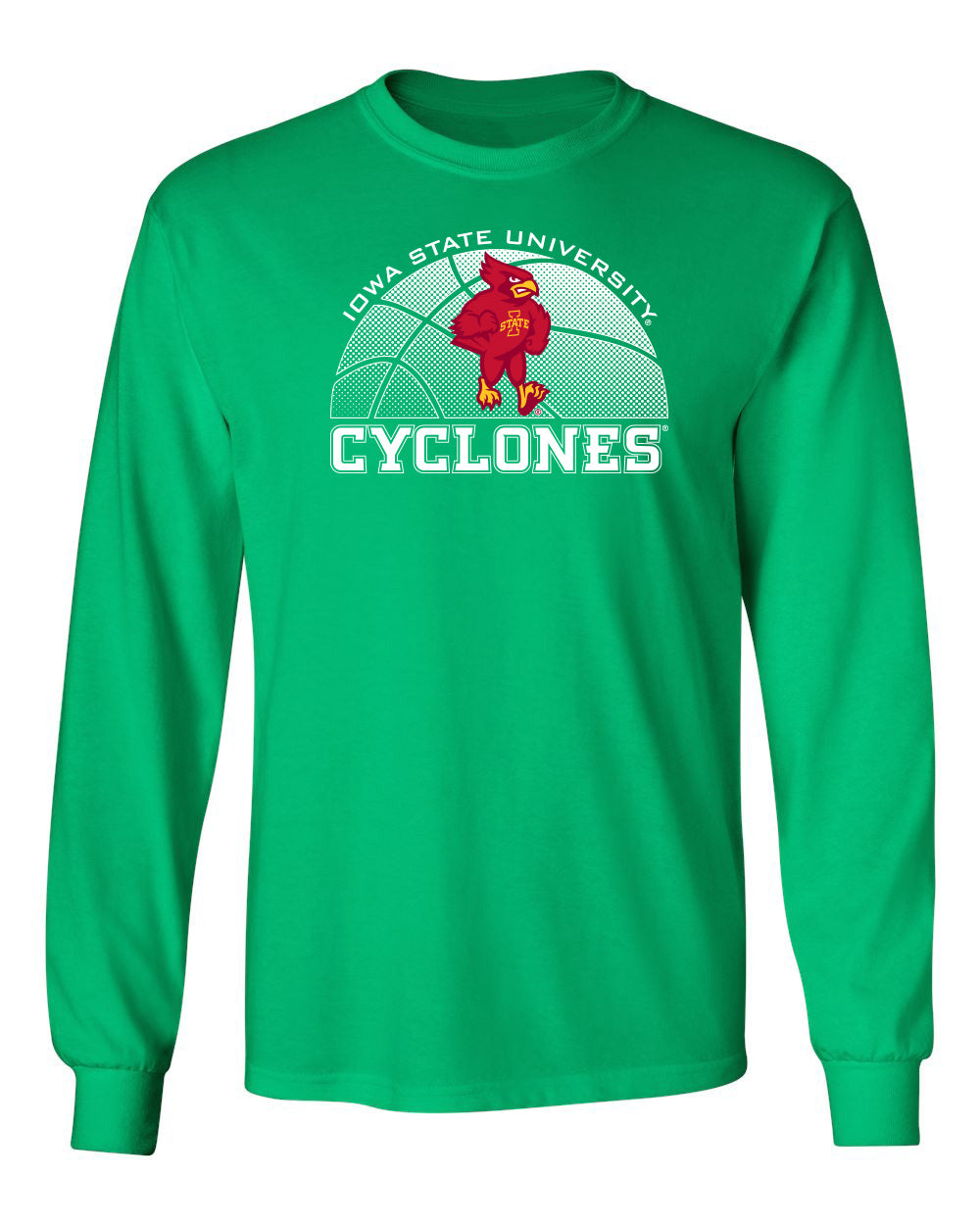 Iowa State Cyclones Long Sleeve Tee Shirt - Iowa State Basketball with Cy