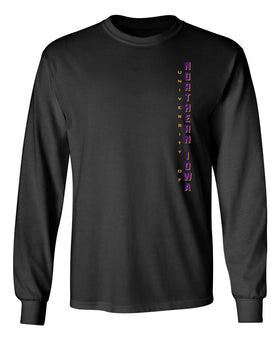Northern Iowa Panthers Long Sleeve Tee Shirt - Vertical University of Northern Iowa