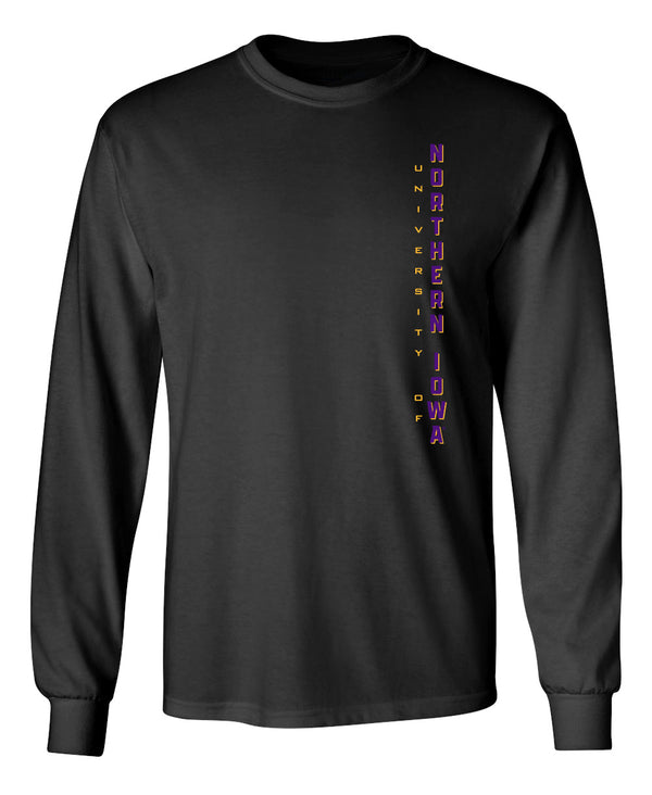 Northern Iowa Panthers Long Sleeve Tee Shirt - Vertical University of Northern Iowa