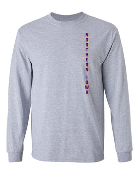 Northern Iowa Panthers Long Sleeve Tee Shirt - Vertical University of Northern Iowa