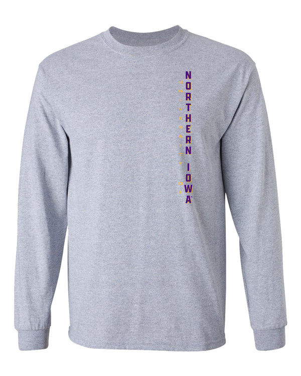 Northern Iowa Panthers Long Sleeve Tee Shirt - Vertical University of Northern Iowa
