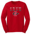 San Diego State Aztecs Long Sleeve Tee Shirt - SDSU Full Color Fade Aztecs Logo