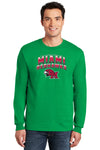 Miami University RedHawks Long Sleeve Tee Shirt - Miami RedHawks Full Color Fade Hawk M Logo