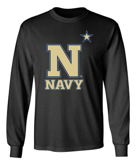 Navy Midshipmen Long Sleeve Tee Shirt - US Naval Academy Star Logo