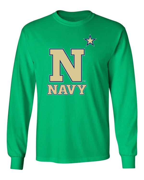 Navy Midshipmen Long Sleeve Tee Shirt - US Naval Academy Star Logo