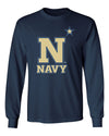 Navy Midshipmen Long Sleeve Tee Shirt - US Naval Academy Star Logo