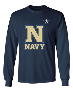 Navy Midshipmen Long Sleeve Tee Shirt - US Naval Academy Star Logo