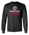 Omaha Mavericks Long Sleeve Tee Shirt - Full Color Fade Omaha