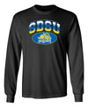 South Dakota State Jackrabbits Long Sleeve Tee Shirt - SDSU Full Color Fade Plus Primary Logo