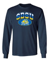 South Dakota State Jackrabbits Long Sleeve Tee Shirt - SDSU Full Color Fade Plus Primary Logo