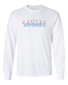 Kansas Jayhawks Long Sleeve Tee Shirt - Overlapping University of Kansas Jayhawks