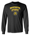 Wichita State Shockers Long Sleeve Tee Shirt - Wichita State Full Color Fade