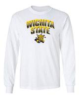 Wichita State Shockers Long Sleeve Tee Shirt - Wichita State Full Color Fade